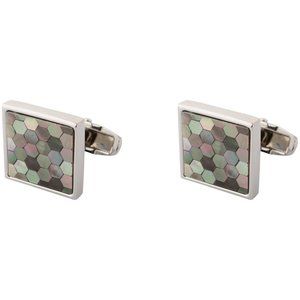 Honey Comb Mother of Pearl Cufflinks for Formal Event, Gift, Groomsmen, Party